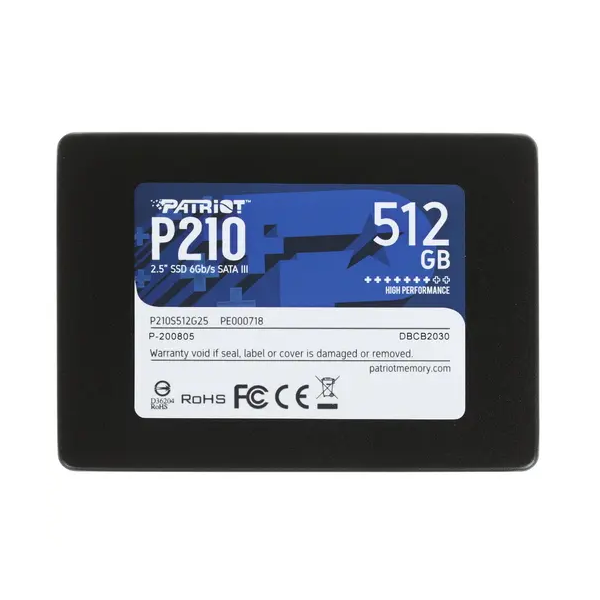 

SSD накопитель Patriot P210 2.5" 512 ГБ (P210S512G25), P210