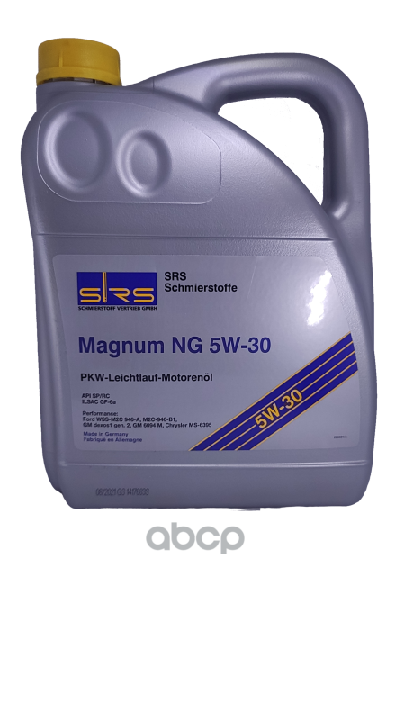 Моторное масло SRS MAGNUM NG 5W30 API SP/RC ILSAC GF-6a 4л