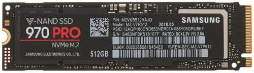 

SSD накопитель Samsung Samsung 970 PRO M.2 2280 512 ГБ, Samsung 970 PRO
