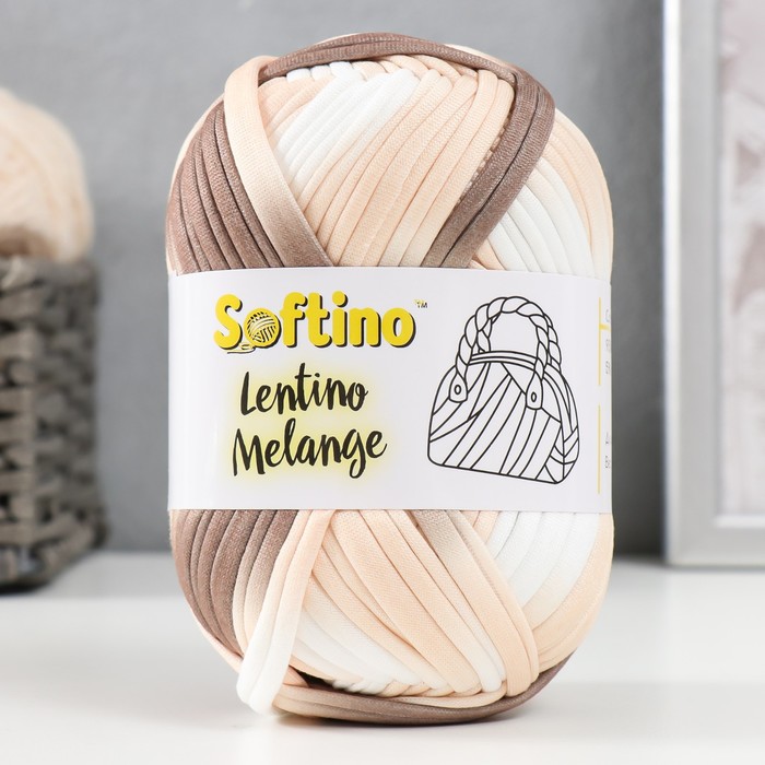 

Пряжа трикотажная 95% хлопок, 5% эластан "Lentino Melange" 100 гр 30 м цвет 33 (2 шт)