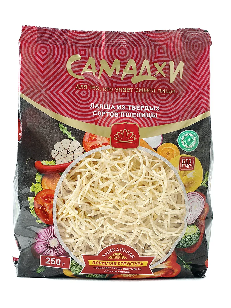 

Лапша узкая "Самадхи" 250 г., лапша узкая