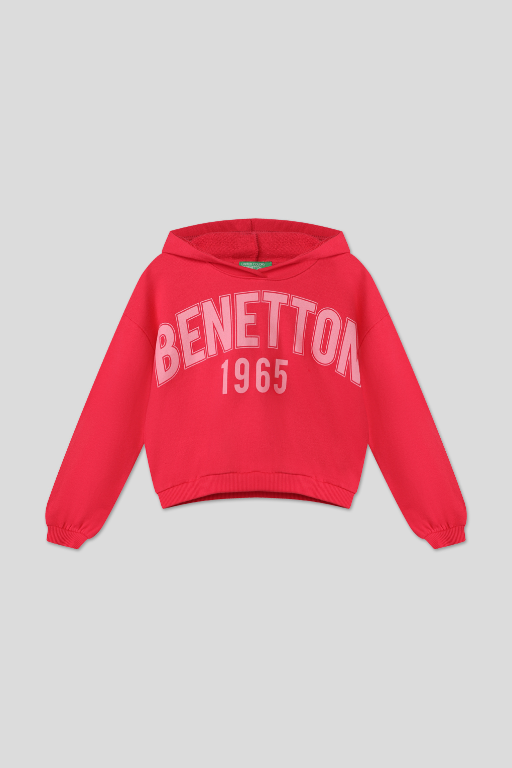 Толстовка детская Benetton 3J68C203I, малиновый, 128 United Colors of Benetton розовый