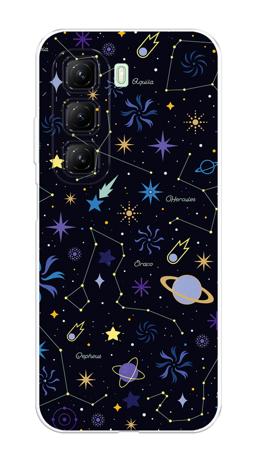 

Чехол на Infinix Hot 50 4G "Цветной космос", Желтый, 3106550-1