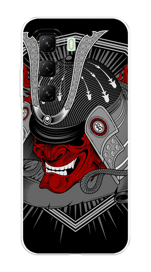 

Чехол на Infinix Hot 50 4G "Красная маска самурая", Белый;красный;черный, 3106550-1