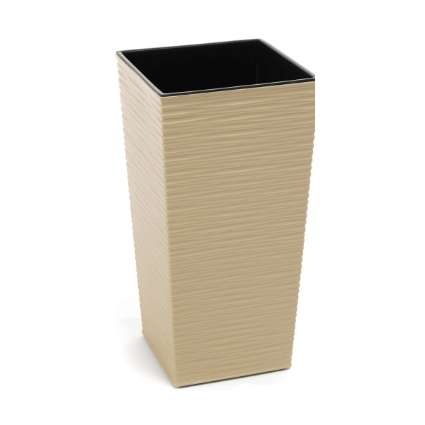 

Горшок с вкладкой Финезия, цвет капучино, 14х14х26см, Finezia