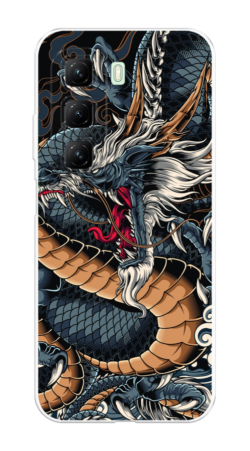 

Чехол на Infinix Hot 50 4G "Japanese Dragon", Коричневый;черный;синий, 3106550-1