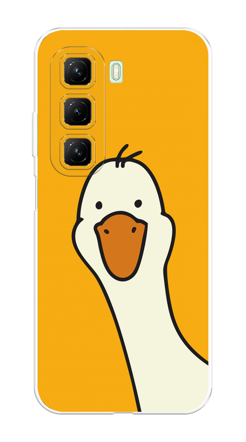 

Чехол на Infinix Hot 50 4G "Утка на желтом фоне", Желтый;красный, 3106550-1