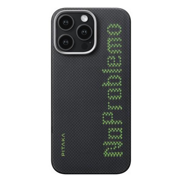 

Чехол Pitaka Aries Tactile Woven Case для iPhone 16 Pro Max NoProblemo (KI1601NOP), Зеленый;черный