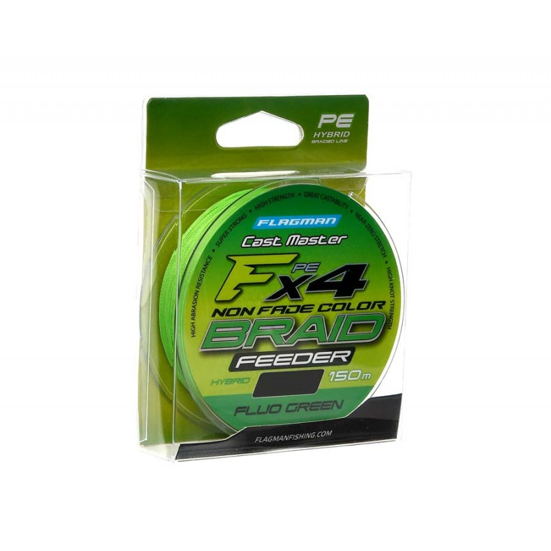 

Шнур рыболовный FLAGMAN Cast Master Feeder Braid X4 150м Fluo Green 0,14мм 8,7кг 19lb, Зеленый, CMNFF_014