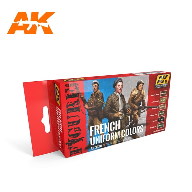 фото Набор акриловых красок ak interactive french uniform colors set