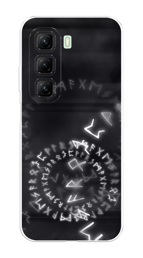 

Чехол на Infinix Hot 50 4G "Руны", Серый;черный, 3106550-1