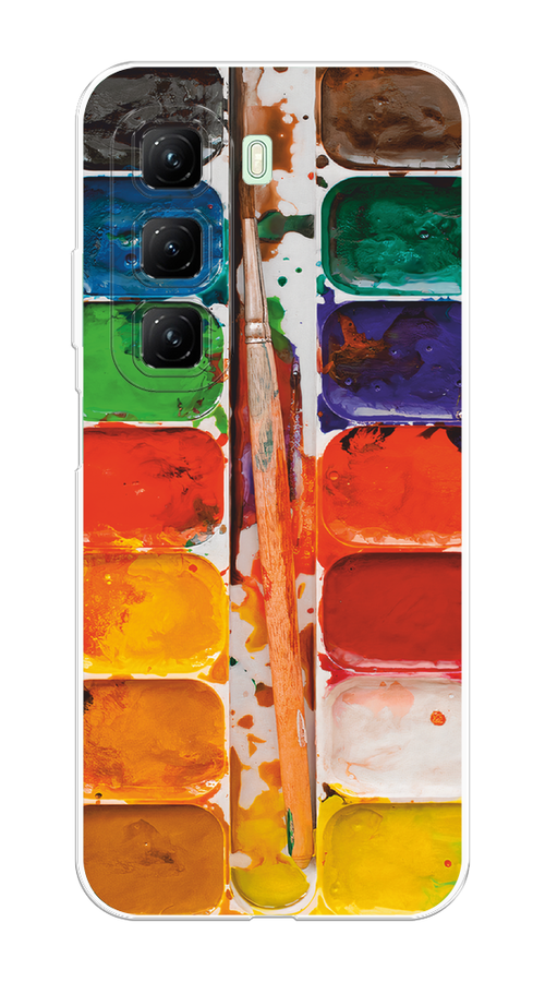 

Чехол на Infinix Hot 50 4G "Акварель", Красный;желтый;синий, 3106550-1