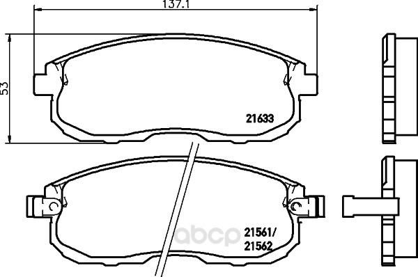 

Тормозные колодки дисковые HELLA 8DB355027081