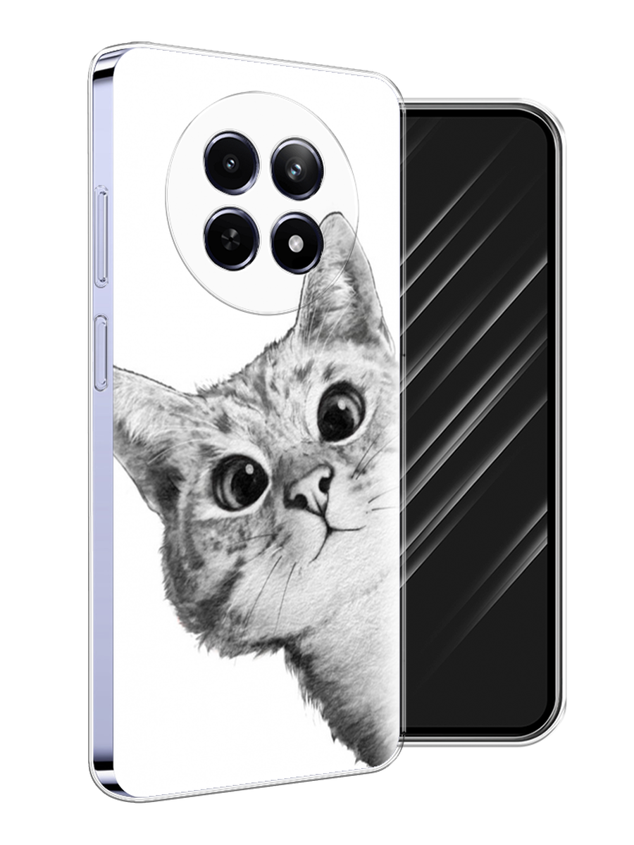 

Чехол Awog на Realme 12 5G "Кот рисунок черно-белый", Черный, 2516450-1