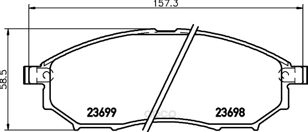 

Тормозные колодки дисковые HELLA 8DB355027851