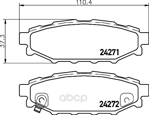 

Тормозные колодки дисковые HELLA 8DB355028341