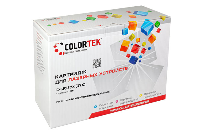 CF237X Colortek совместимый Black для HP LaserJet Enterprise M608/M609/M631/M632/M633