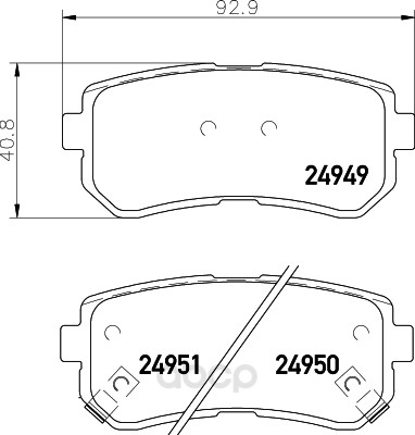 

Тормозные колодки дисковые HELLA 8DB355029711
