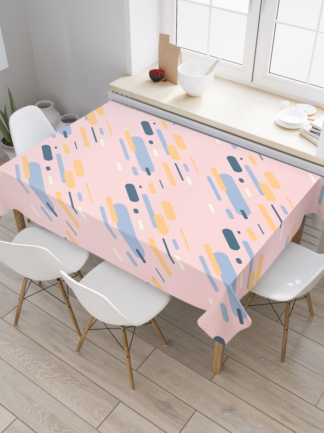 

Скатерть прямоугольная JoyArty "Метеоритный дождь" из сатена, 180x145 см, Розовый, Метеоритный дождь