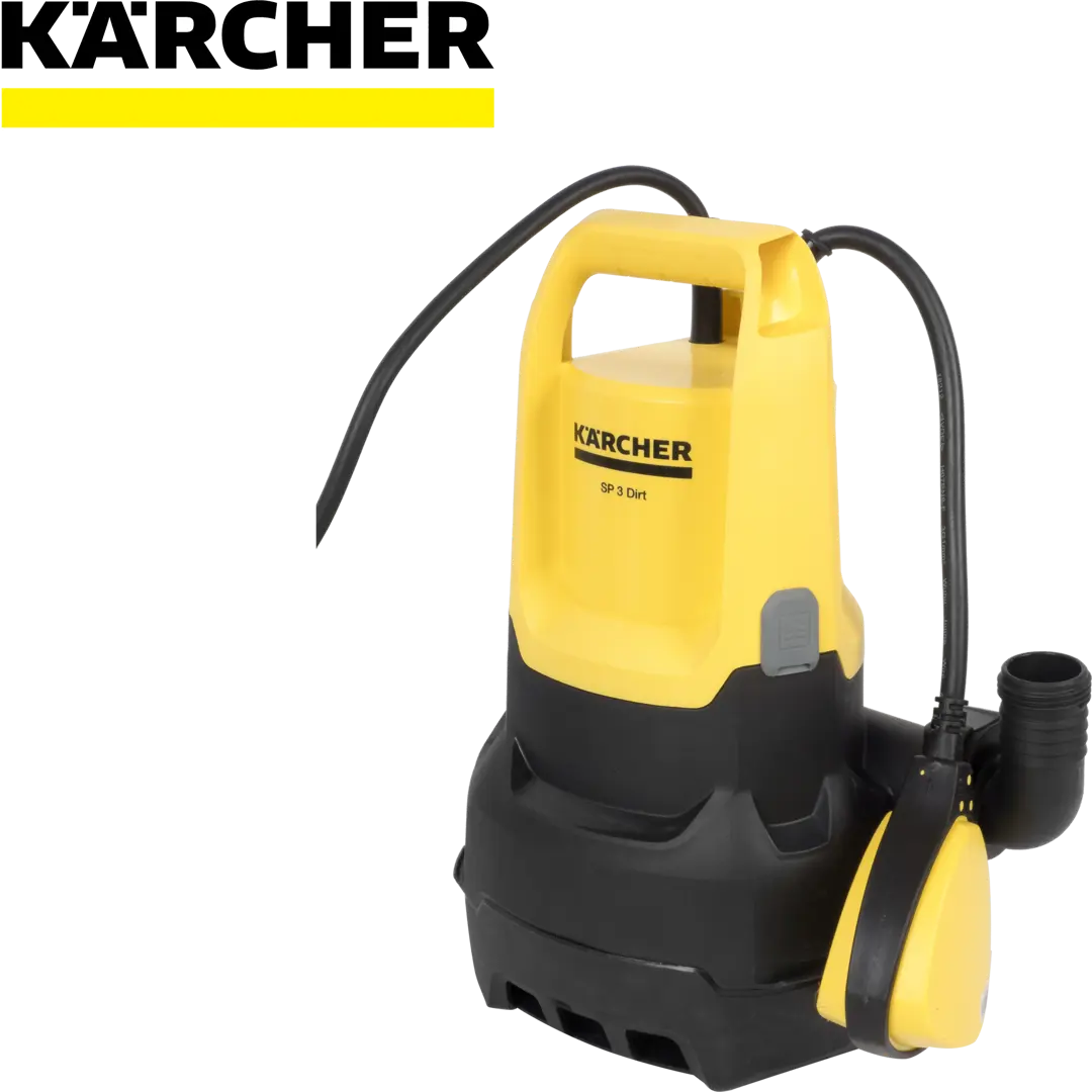 Насос погружной дренажный Karcher SP 3 Dirt EU для грязной воды, 7000 л/час дренажный насос al ko drain 7000 classic 112821