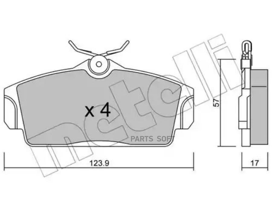 

Тормозные колодки METELLI 2203050