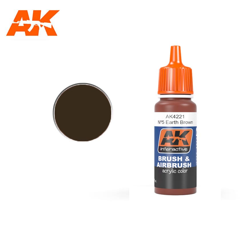 

Краска акриловая AK Interactive N5 Earth Brown FS30099