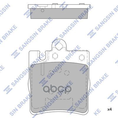 

Колодки задние MERCEDES W203 SP1089A SANGSIN, SP1089A