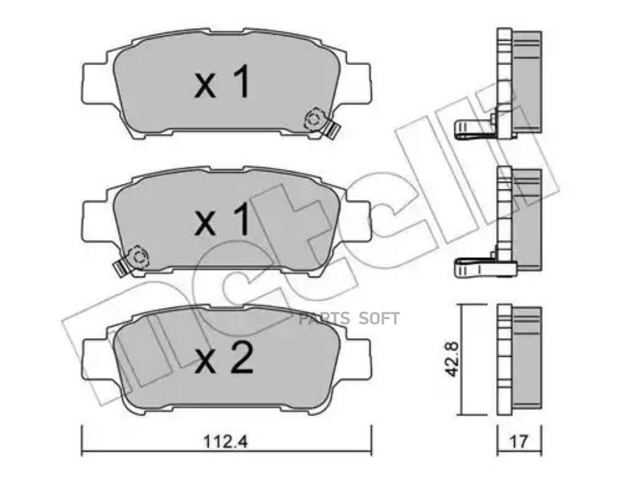 

Тормозные колодки METELLI 2204280