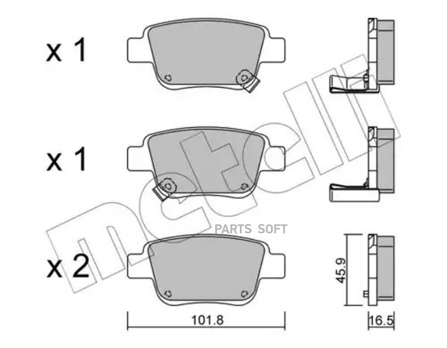 

Тормозные колодки METELLI 2204510