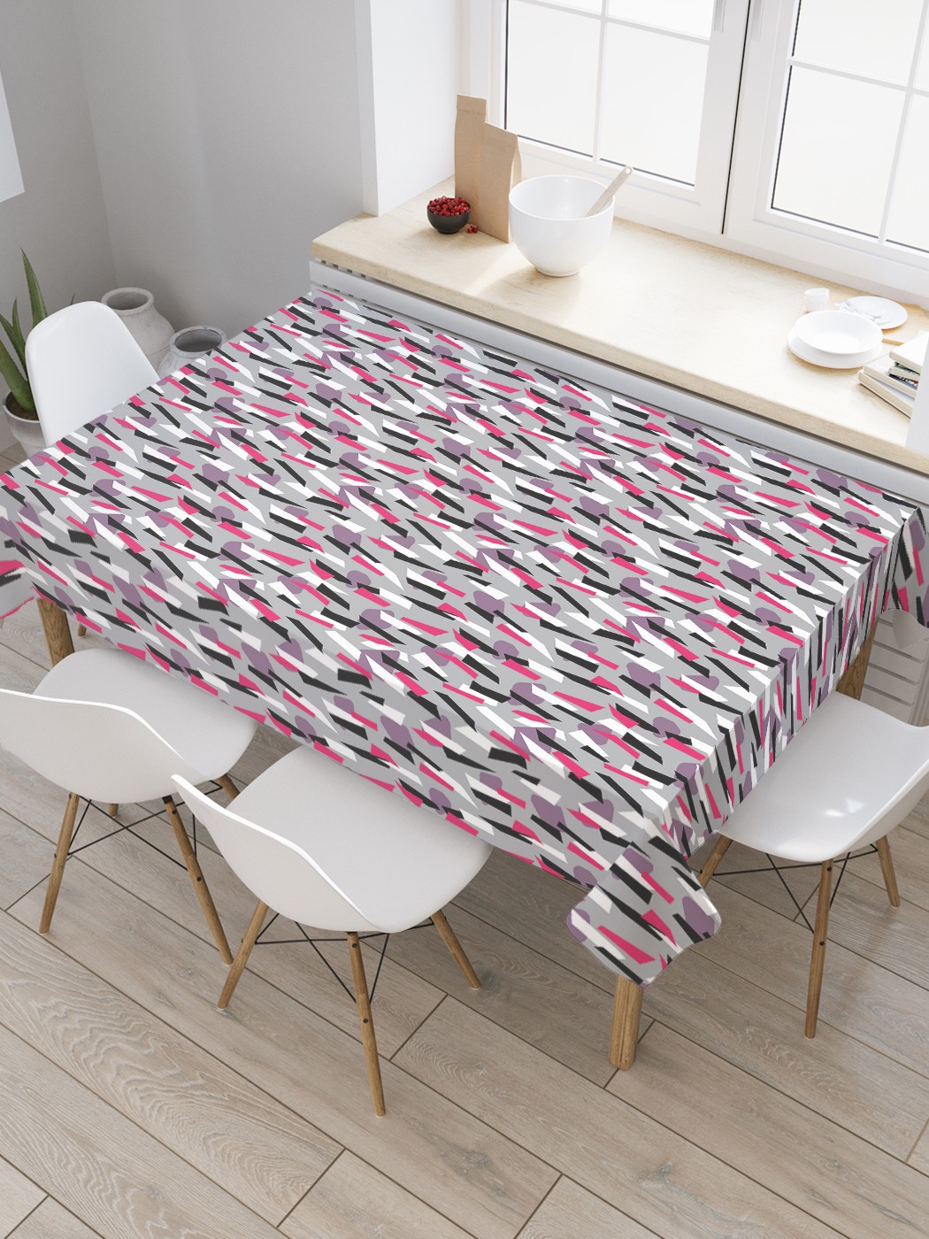 

Скатерть прямоугольная JoyArty "Абстрактное конфетти" из сатена, 180x145 см, Серый, Абстрактное конфетти