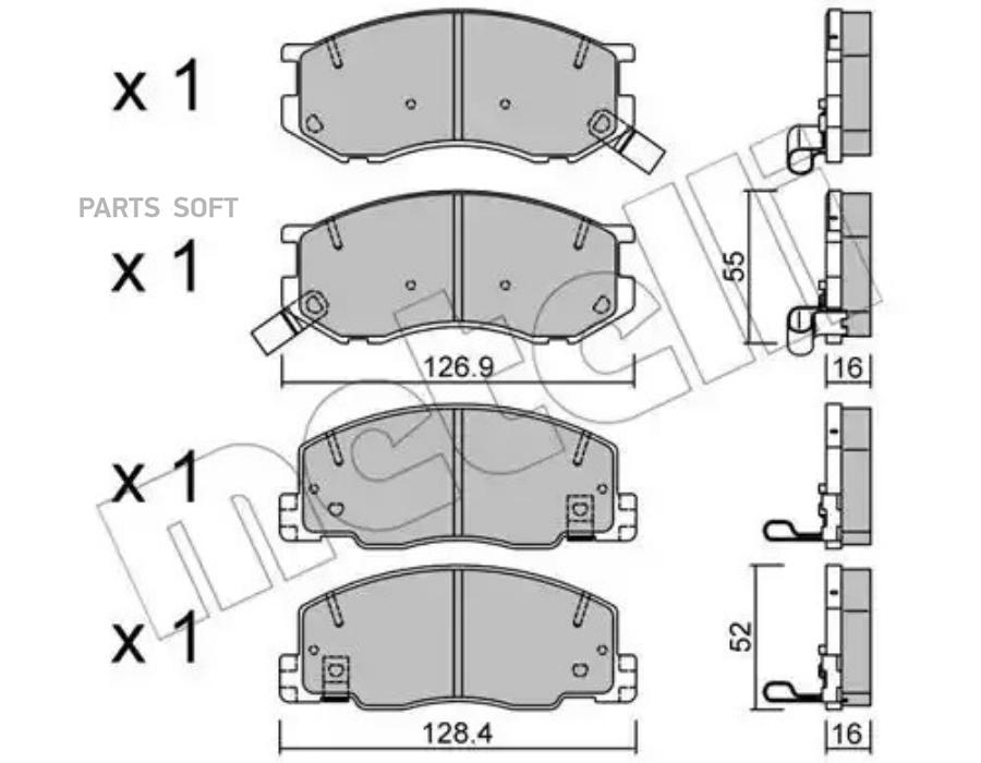 

Тормозные колодки METELLI 2204560