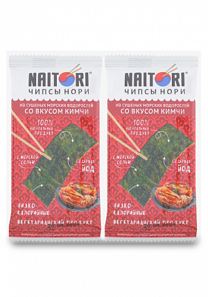 

Чипсы нори NAITORI из обжаренных морских водорослей со вкусом кимчи 3г*10 шт.