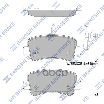 

Колодки задние NISSAN NV400, OPEL MOVANO B, RENAULT MASTER III 2010- SP1971 SANGSIN, SP1971