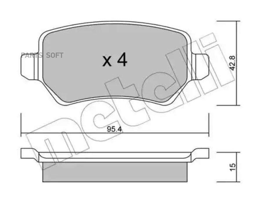 

Тормозные колодки METELLI 2205421