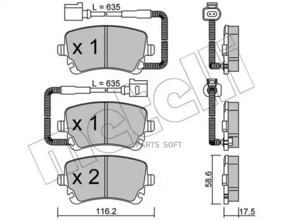 

Тормозные колодки METELLI 2205541