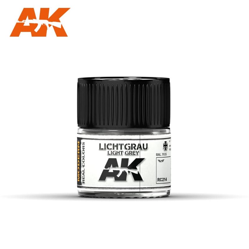 фото Краска акриловая ak interactive lichtgrau-light grey ral 7035, 10 мл