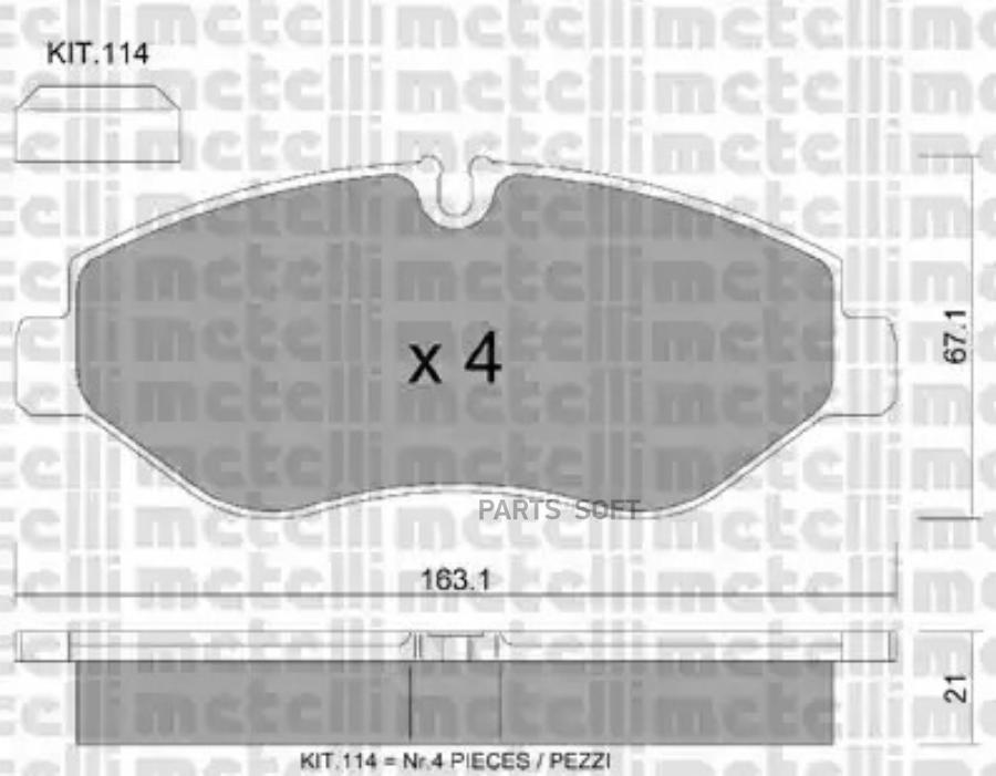 

Тормозные колодки METELLI 2206712
