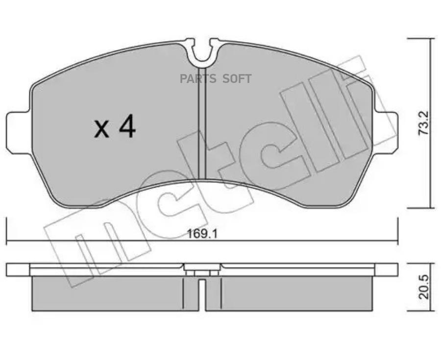 

Тормозные колодки METELLI 2206730