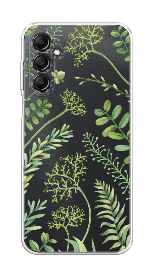 

Чехол на Samsung Galaxy A15 "Green Leaves", Зеленый;прозрачный, 2108950-1