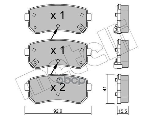 

Тормозные колодки METELLI 2207251