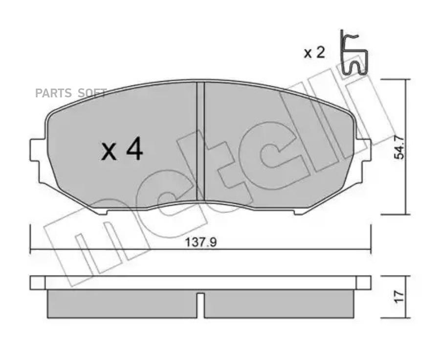 

Тормозные колодки METELLI 2207660