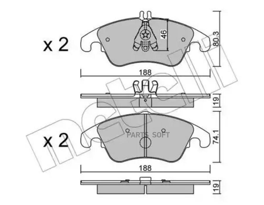 

Тормозные колодки METELLI 2207752