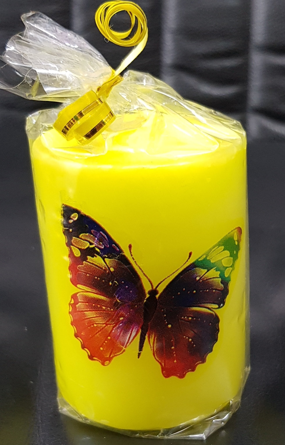 фото Свеча декоративная бабочка, малая, желтая evis