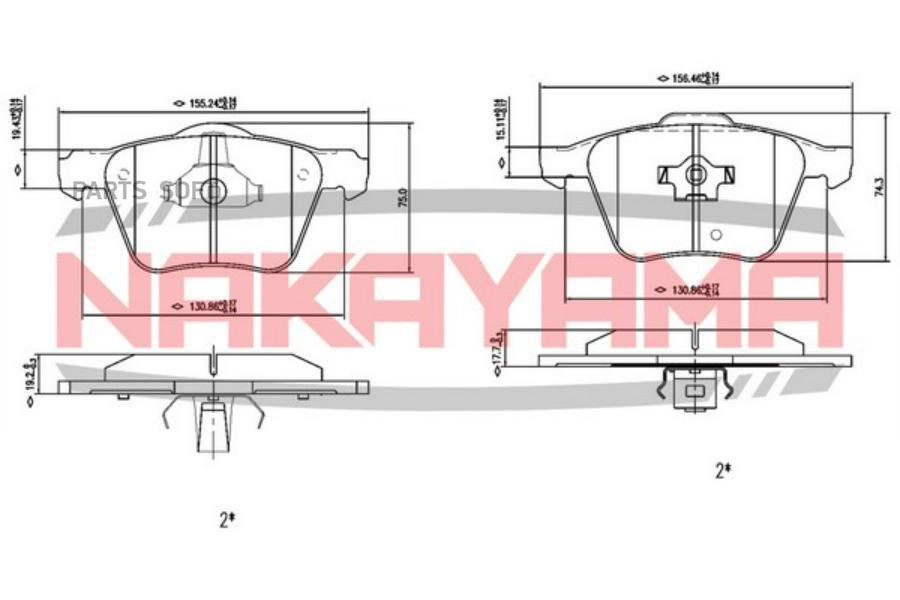 

Тормозные колодки Nakayama P0839NY