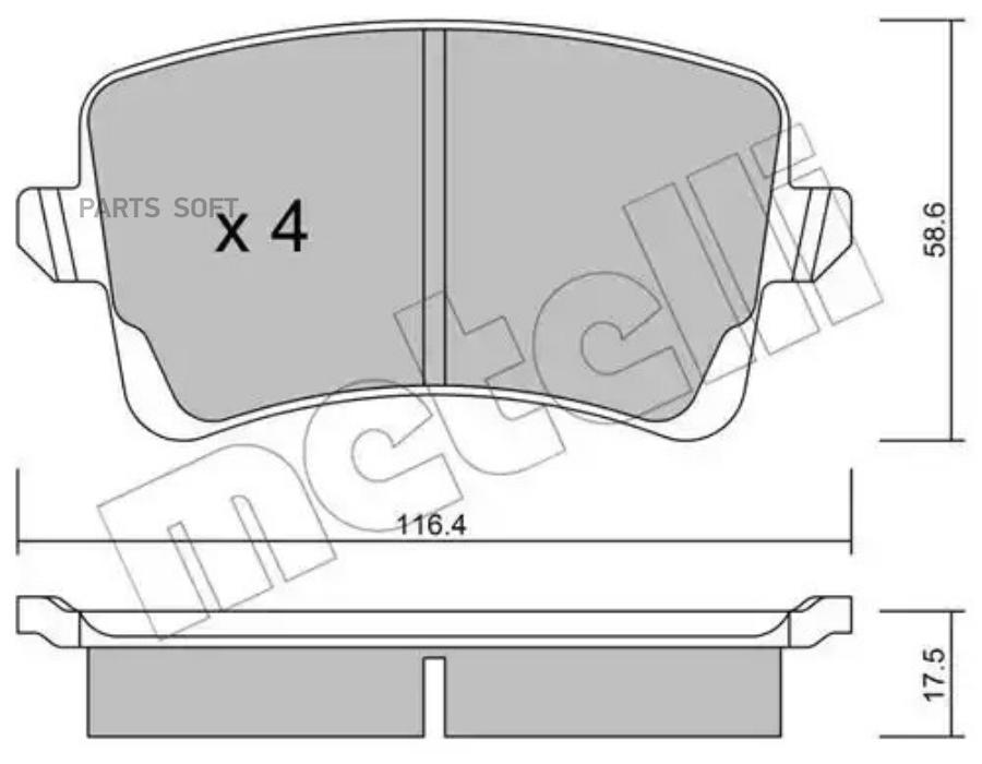 

Тормозные колодки METELLI 2207760