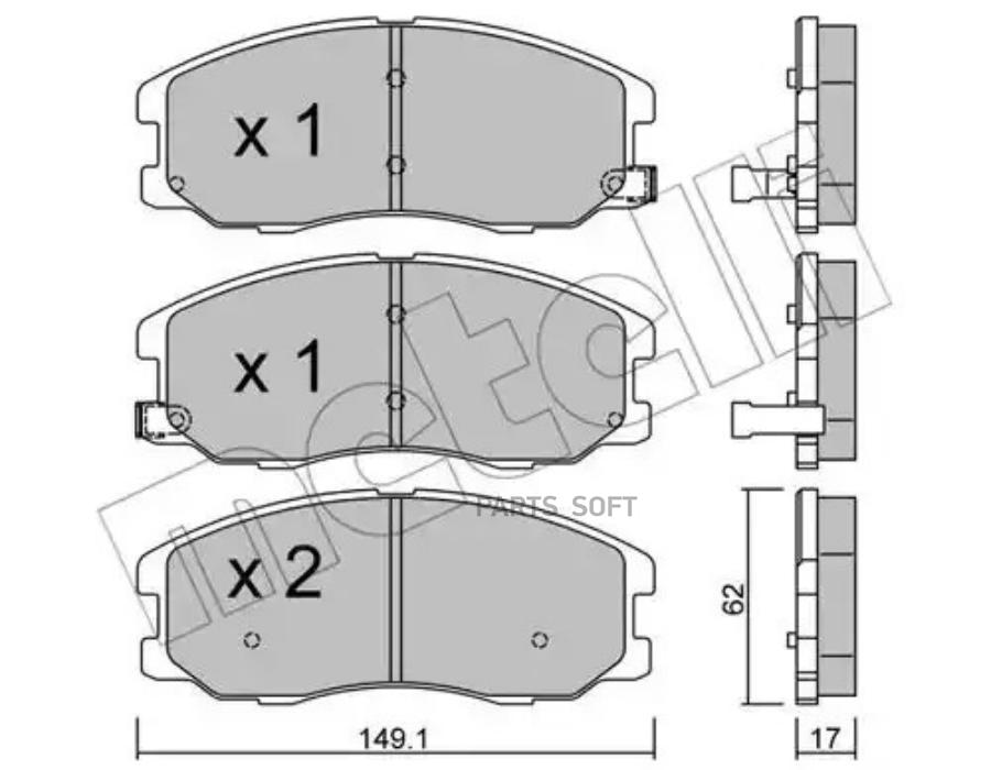 

Тормозные колодки METELLI 2207780