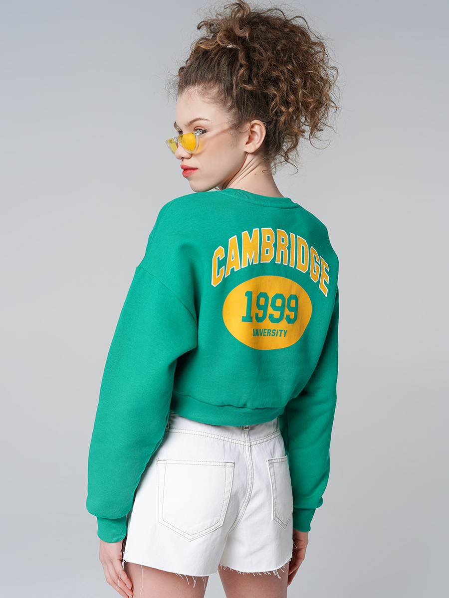 

Свитшот женский ТВОЕ 93881 зеленый XS, 93881