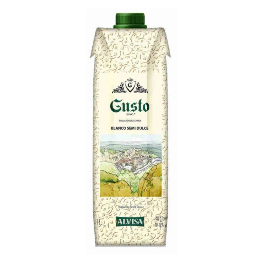 

Вино Gusto vino белое полусладкое 1 л Россия