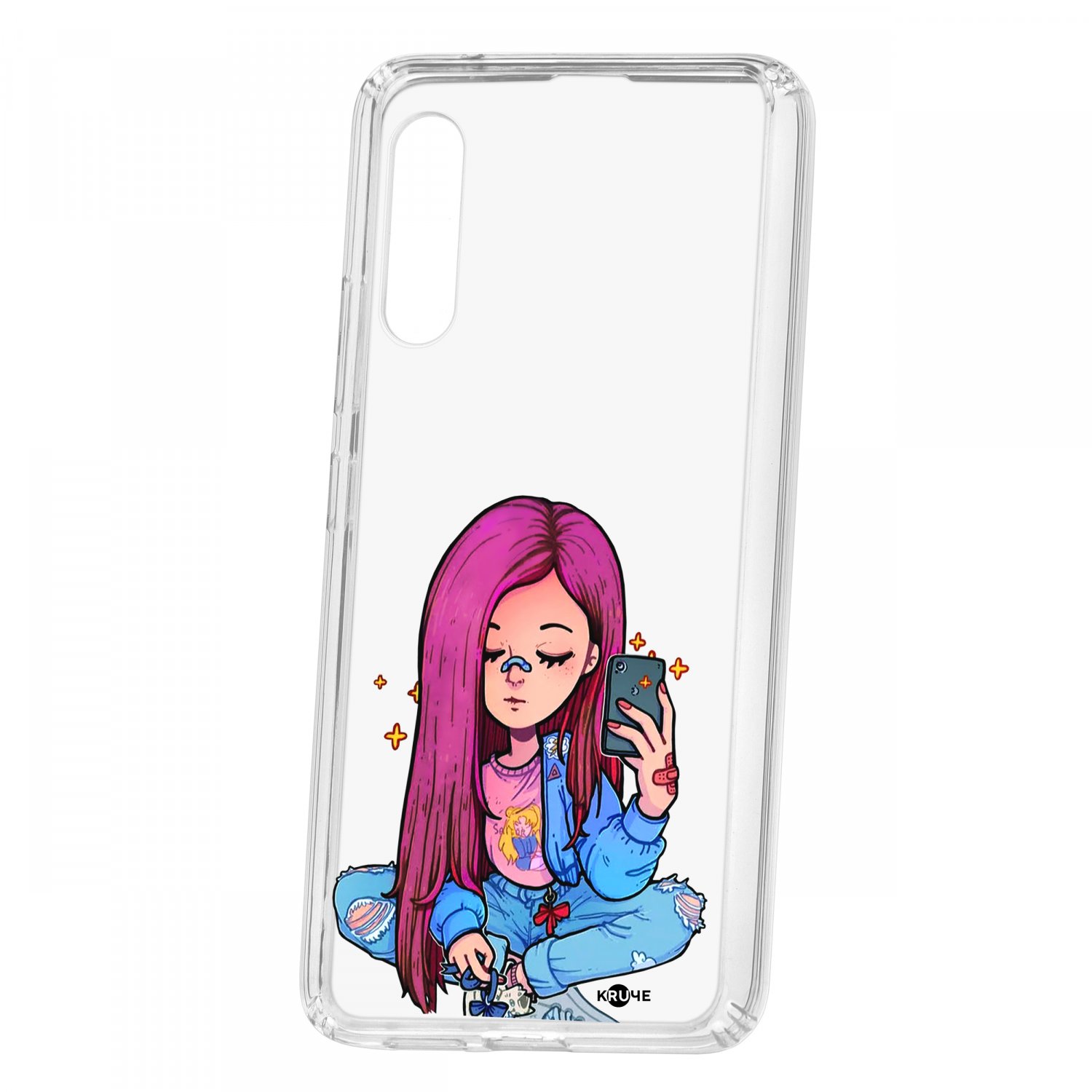 фото Чехол для samsung galaxy a90 5g кruче print pink hair