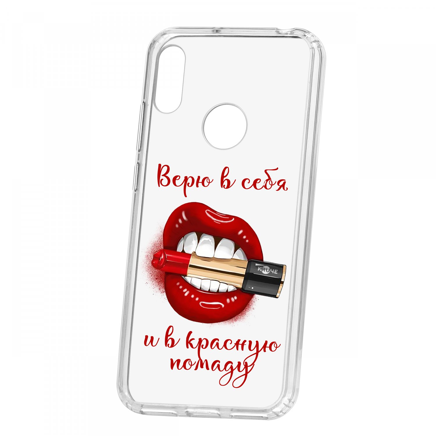 фото Чехол kruche huawei y6 print red lipstick кruче